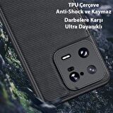 Coofbe Dokuma Silikon Çok Katmanlı Xiaomi 13 Pro Kılıf Darbe Koruyucu İnce Zarif Dokuma Xiaomi 13 Pro