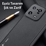 Coofbe Dokuma Silikon Çok Katmanlı Xiaomi 13 Pro Kılıf Darbe Koruyucu İnce Zarif Dokuma Xiaomi 13 Pro