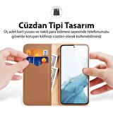 Coofbe Temassız Kart Korumalı Mıknatıslı Deri Cüzdanlı Samsung Galaxy S23 Kılıf 3 Adet Kart Bölmeli