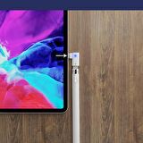 Coofbe L Tip Dirsekli Apple Pen Şarj Dönüştürücü Lightning to Type-C Dönüştürücü Apple Pencil Kalem Şarj Adaptörü( Apple Uyumludur.)