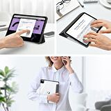 Coofbe Uyku Modlu Standlı Şeffaf Arka Kapak iPad Pro 12.9 Kılıf iPad Pro 12.9 Tablet Kılıf 2022-2021-2020-2018