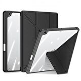 Coofbe Kalem Yerli Standlı Uyku Modlu Sert Şeffaf Arka Kapak  iPad 10.9 2022 Kılıf Kapaklı Tablet Kılıfı