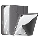 Coofbe Kalem Yerli Standlı Uyku Modlu Sert Şeffaf Arka Kapak  iPad 10.9 2022 Kılıf Kapaklı Tablet Kılıfı