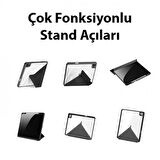 Coofbe Kalem Yerli Standlı Şeffaf Arka Kapak iPad Pro 11 Kılıf Tablet Kılıfı Manyetik iPad Pro 11 2022-2021-2020-2018