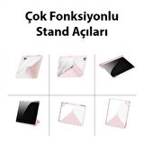 Coofbe Kalem Yerli Standlı Şeffaf Arka Kapak iPad Pro 11 Kılıf Tablet Kılıfı Manyetik iPad Pro 11 2022-2021-2020-2018