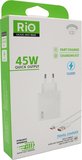 Samsung UYUMLU 45W Şarj Aleti Type-C PD 3.0 Süper Hızlı Şarj Adaptörü / S23 Ultra S24 Plus BEYAZ