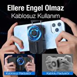 Coofbe 1200Mah Şarjlı Led Işıklı Super Kasırga Ultra Sessiz elefonu Soğutucu Radyatör Oyuncu Fanı