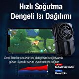 Coofbe 1200Mah Şarjlı Led Işıklı Super Kasırga Ultra Sessiz elefonu Soğutucu Radyatör Oyuncu Fanı