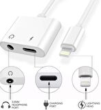 Lightning Kulaklık Şarj Çevirici Dönüştürücü Adaptör Aux Kablosu (iphone 7 8 X XR 11 Plu