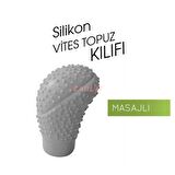 Carub Vites Topuzu Kılıfı Silikon Oval Masajlı Gri