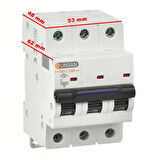 GÜNSAN 3X40A 10kA C Tip 3P Otomat VALTA