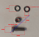 PASLANMAZ METRİK 6 KROM 25MM CİVATA+SOMUN+PUL