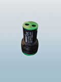 GWEST 24v-550v Voltmetreli YEŞİL Sinyal Lambası 220v Göstergeli 22mm