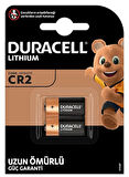 DURACELL CR2 3V Lithium Pil Alarm - Lazer Fotoğraf Makinesi vb Özel Cihazlar için Lityum Pil (2li Pkt.)
