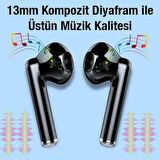 Coofbe Bluetooth Vers.5.3 13mm Diyafram Ultra Hafif Kulakiçi Bluetooth Kulaklık Çift Mikrofonlu Kulaklık