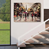 Fransa Paris Eyfel Manzara Manzaralı Dekoratif Duvar Tablosu-3634