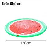 Coofbe Ultra Kaliteli Pvc Materyal 170x170 Fışkiyeli Oyun Havuzu Çocuk Havuzu Su Matı Çocuk Oyun Havuzu Airmyfun