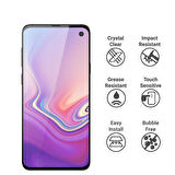 Samsung Galaxy S10e Tam Kaplayan 6D Nano Kırılmaz Cam Ekran Koruyucu Plastik ve Cam Karışımı