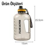 Coofbe 2200 ml Su Matarası Bpa İçermez Su Matarası Suluk Taşıma İpli Pipetli Emniyet Kilitli Matara