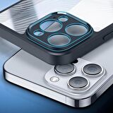 Coofbe Premium Kamera Korumalı Buz Desenli Sert PC-TPU iPhone 12 Pro Max Kılıf Parmak İzi Bırakmaz Hidrofobik 