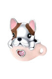 Barista French Bulldog Charm | 925 Ayar Gümüş