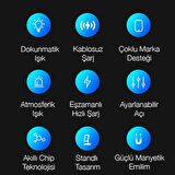 Coofbe 3 Mod Led Işıklı 15W 4İN1 Masaüstü Şarj Standı Apple Watch Şarj İphone 12 13 14 Pro Max Şarj