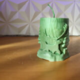 Uretti - Ayşe 7362 - El Yapımı Yılbaşı Figürlü Mum - Yeşil - 7 x 8 cm