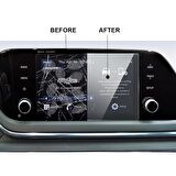 Hyundai i20 8 İnç Mat Ekran Koruyucu Multimedya Şeffaf
