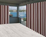Ceylan Home Balkon Perdesi Kahverengi Kalın Çizgili 325x250