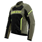 DAINESE CEKET/AIR FRAME 3 TEX JACKET ARMY GREEN / BLACK/FLUO