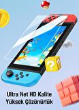 Baseus Kristal 8K Görüntü Kaliteli  2 Adet Nintendo Switch OLED 2021 Ekran Koruyucu Kavisli Koruyucu