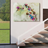Soyut Bahar Çiçekleri Duvar Tablosu-3649