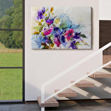 Modern Sanat Soyut Çiçekler Dekoratif Kanvas Duvar Tablo-3650
