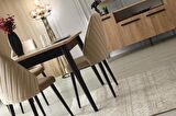 Mercan Modern MDF Yemek Odası Masa Sandalye Takımı