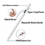 Coofbe Şarj Göstergeli Dokunmatik Tablet Kalemi Stylus Kalem Apple ve Android İle Uyumlu Çizim Kalemi