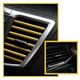 CT-STONES® Gold Araba Oto Trim Dekorasyon Şeridi Kauçuk Elastik Kolay Kurulum 5 metre Şerit Bant