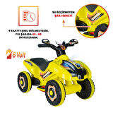 Uj Toys Müzikli ve Led Işıklı Akülü Atv 6V Ranger-Sarı