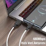 Coofbe Hc Seri Super Şarj Silikon Kopmaz 1Mt Usb To Type-C Şarj Kablosu Huawei Samsung Şarj Kablosu