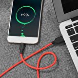 Coofbe Hc Seri Super Şarj 1Mt 3A USB to Type-C Şarj Kablo Ve Veri Aktarım Kablosu Type-C Ultra Hızlı Data ve Şarj Kablosu