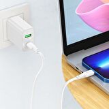 Coofbe Hc Seri 1Mt 20W Type-C to Lightning Şarj Kablosu Veri Kablosu Hızlı Şarj ve Data Kablosu Kopmaz