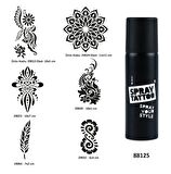 Kadın Sembolleri Spray Tattoo Geçici Dövme Yapma Seti Dark Siyah 
