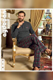 Aydoğan Erkek Aras Kışlık Thermal Rahat Antrasit Pijama Takım 0783