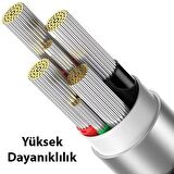 Coofbe Hc Seri Led Işıklı Turbo Şarj 1Mt 27W Type-C to İphone Şarj İphone 11 12 13 14 Pro Max Şarj