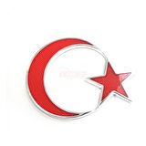 Arma Reflektör Ay Yıldız Kırmızı  10 cm 
