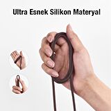 Coofbe Hc Seri Super Şarj Led Işıklı 1Mt 60W Type-C to Type-C Şarj Kablo Ve Veri Aktarım Kablosu Type-C Ultra Hızlı Data ve Şarj Kablosu