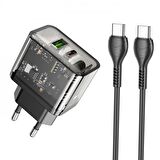 Coofbe Type-C 20 Watt Hızlı Şarj Aleti Siyah