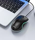 Coofbe Hc Seri RGB Işıklı 1.4Mt Kablolu Yüksek Hassasiyetli 1000DPI Gamer Mouse Oyuncu Mouse Ergonomik Tasarım Tak Kullan