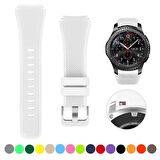 Megafox Samsung Galaxy Watch 3 45 mm Silikon Kordon Spor Çizgili Esnek Tasarım Bileklik