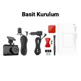 Coofbe Hc Seri 200mAh Şarjlı 1080P Akıllı Ön Arka Araç Kamerası 140° Geniş Açı Gece Görüşlü Araç Kamerası