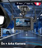 Coofbe Hc Seri 200mAh Şarjlı 1080P Akıllı Ön Arka Araç Kamerası 140° Geniş Açı Gece Görüşlü Araç Kamerası